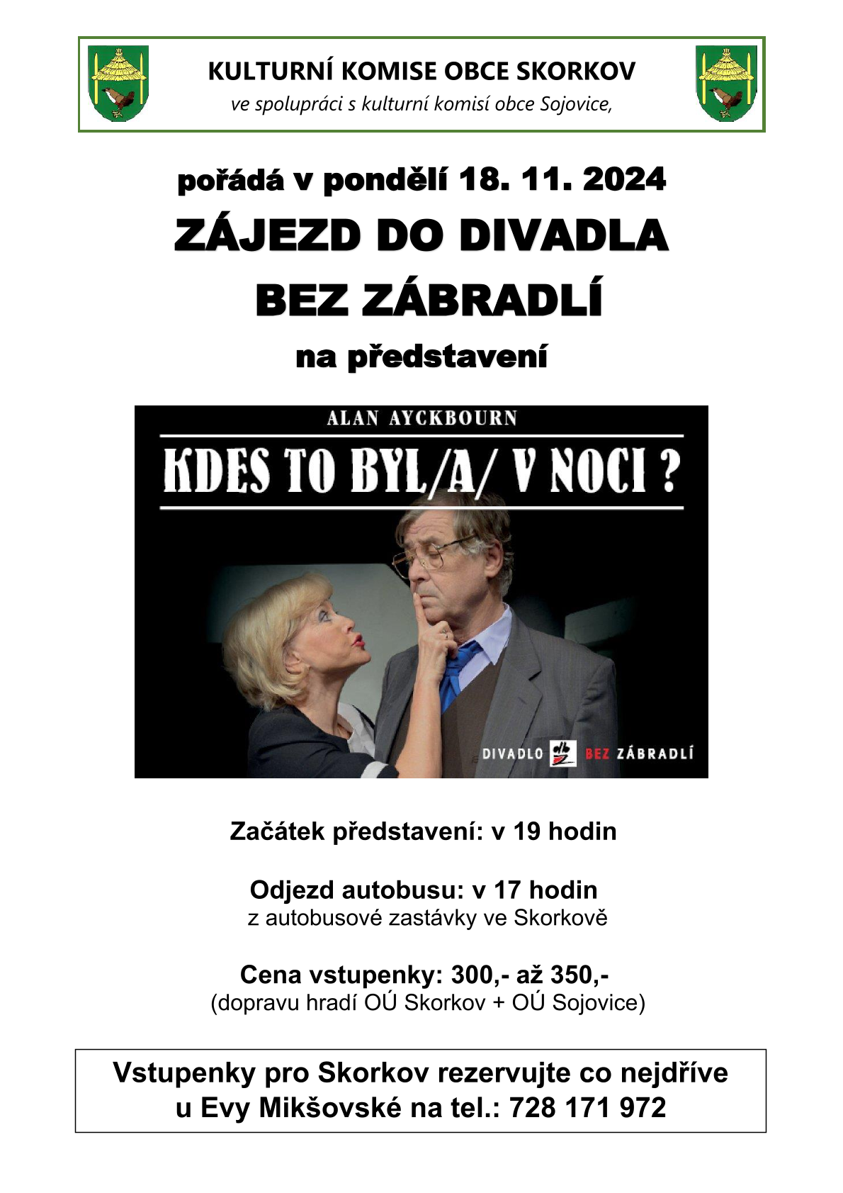 pozvánka na zájezd do divadla 18.11.2024