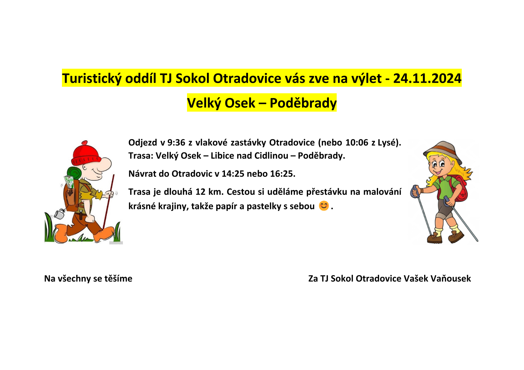 turistický oddíl výlet 24.11.2024