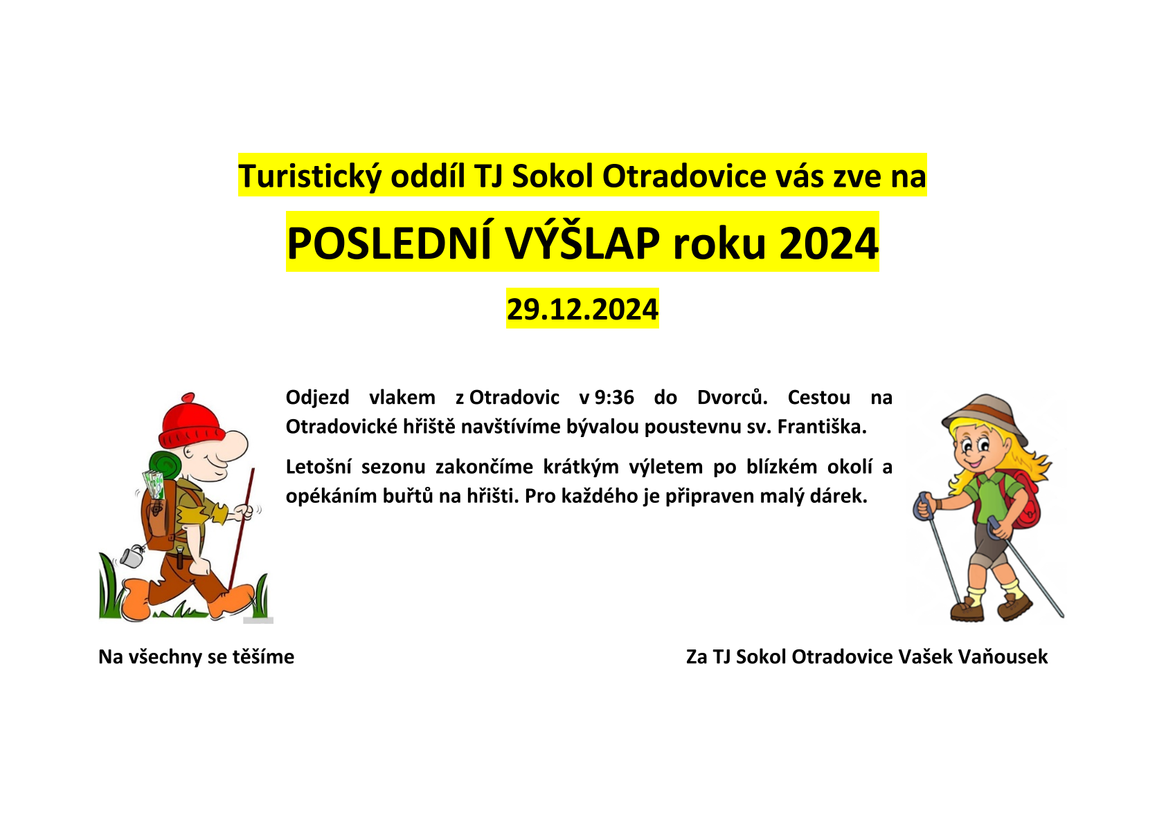 turistický oddíl výlet 29.12.2024